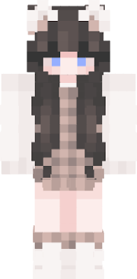 9october monday 2023 white Cat girl Minecraft skin may time15:41pm