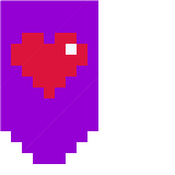 its a purple cape with a mine craft heart on it