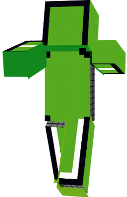 i made this skin coming from dream with the green color it inspired by his skin but u can see a big difference