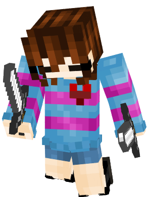 frisk bits and pieces genocidal Minecraft Skin