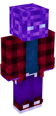 Nether portal texture skin, red flannel.