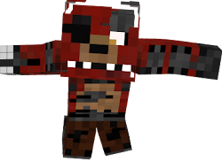 fnaf 2 withered foxy by Zay Zay, Minecraft Skin