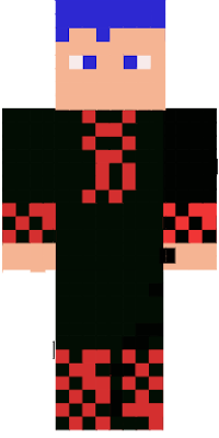 Un niño con ropa negra con roja