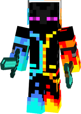 he is a real enderman and also the skin of crafty cube (yt)