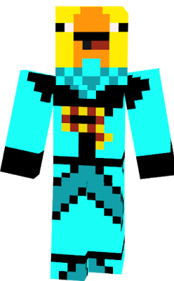 He is the lego minecraft version of his actually minecraft skin. His element is Rossome. 