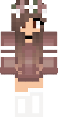 DECEMBER SUNDAY 3,2023 WHITE FLOWER Skin Minecraft cute girl with red flower crown MAY TIME 18:15 PM