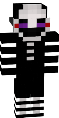 this skin is based on FNAF and its posessed by a ghost, the child of the owner. killed by the co - owner william afton(purple guy) that's a murderer