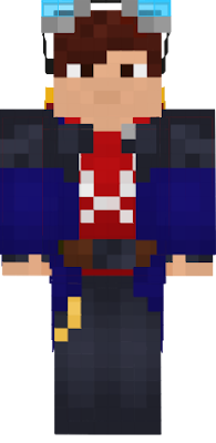 My personal skin made from scratch by me. It resembles my actual look. Latest version was made to blend clothes naturally with migration cape. I also improved gogles making them bigger and better shaped. Refreshed hair colour, removed iron arm plated protector, added black upper part of the coat, belt has netherite clip now.