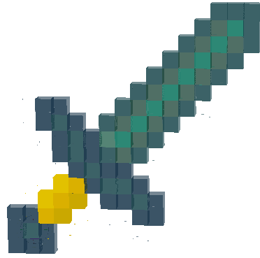 give your diamond sword a crystal like appearance that's transparent but still holds its blue hue