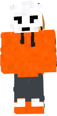 orange hoodie with a mask