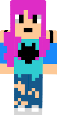 Me, but in minecraft, with pink hair! :3