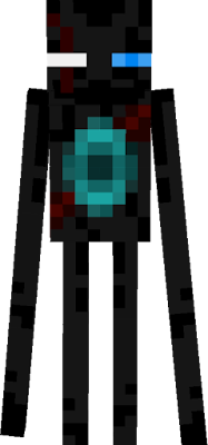 k, this is my character, his name is Azurne and he is an enderman... he has also been possessed by Herobrine three times! O.O