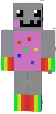 Happy Colorful Rainbow Nyan Cat front, Evil Black Waffle Tac Nayn back.