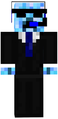 Blue Creeper with sunglasses and headset