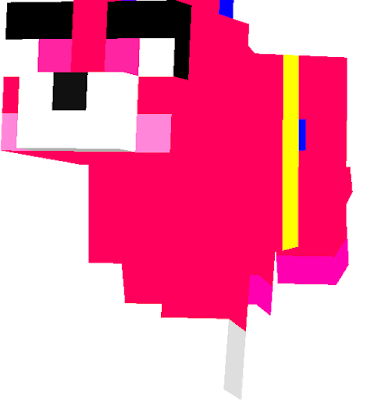 is a pink, blue and yellow cat :v