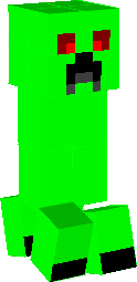 A creeper with the EvilCraft skin.