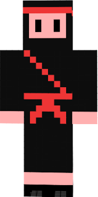 an offical minecraft skin of the red ninja boy from ninja painter