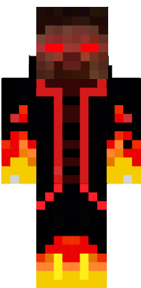Fire Herobrine Minecraft Skin