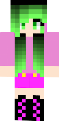 pink green girl