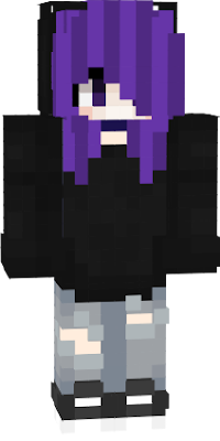 purple hair cute girl