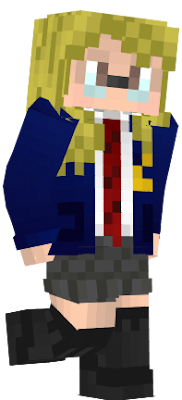 This is Shauna from the comic series Bad Machinery. She reads a lot, can sing, and do other cool thing. She liked Jack for a while, but things didn't really work out. MC skin by Kilophrite