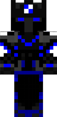 Guerrero negro, azul y blanco. Black, blue, white warrior