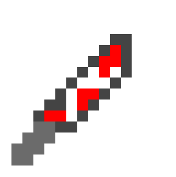 its just a knife with pixel blood