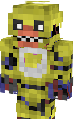 Withered Chica from FNAF 2. With no Eyes. :O