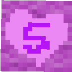 magenta carpet, with a heart,with an s in it