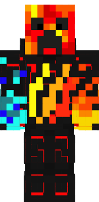 A red 3d tbnrfrags skin with fire and ice.