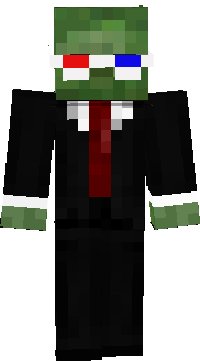 Zombie in a suit and 3D glasses