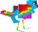 this is my creation of what rainbow dash as a bird would look like please do not steal this or claim as your own you can use it though.