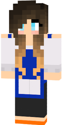 this is a baker/chef girl with a blue Apron and orange shoes and a wonderful hair cut witch I love! I hope you like this skin as much as I do <3