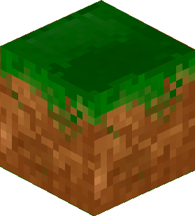 A two toned grass block. Designed to look like it was mon a few days ago.