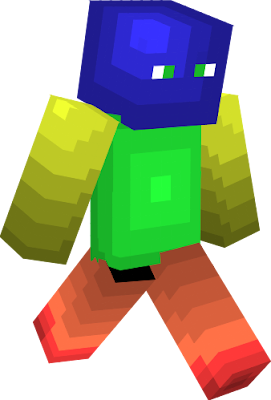 (First Skin!) The colors red, orange, yellow, green, and blue fade on each individual part of this skin.