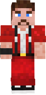 Red is superior over blue! Also no more stray purple pixels. Skin is mostly a recolor of his regular skin, just tweaked to fit his wasteland base in funcraft.