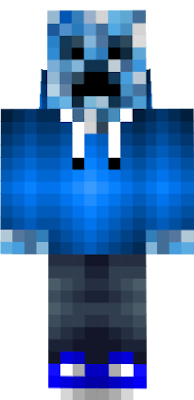 Download Blue Minecraft Creeper Face Wallpaper