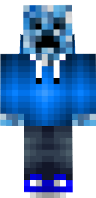 minecraft blue creeper hoodie skin