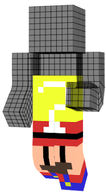 Mini mario holding a block just that