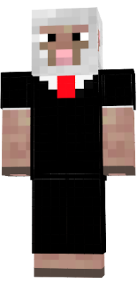 minecraft sheep in a fancy suit