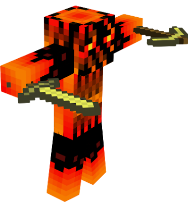 Is the twin brother of the ice enderman and he loves gold! He has the Special Power of creating Fire And Lava by himself!