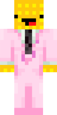 corn face in pink suit