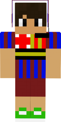 The skin created by the best minecrafter ITCloud, represents the faith in FC Barcelona