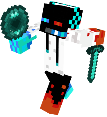 A fire and ice enderman