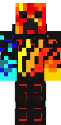 A 3d tbnrfrags skin with fire and ice magic in his hands. V2.0 has orange and blue arms to go with the fire and ice and no holes in fire or ice that was in V1.0