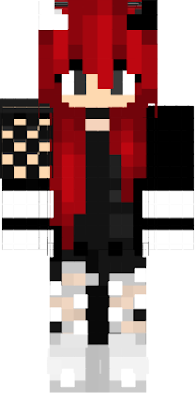 friday february23,2024 handwhite Red Hair Demon Girl black and White Clothes may time12:18pm