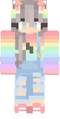 Nyan girl in pastel rainbow colors