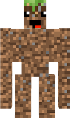 Cute Grass block guy Minecraft Skin