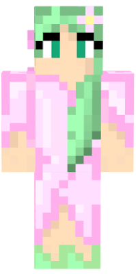 A green and pink skin for girls
