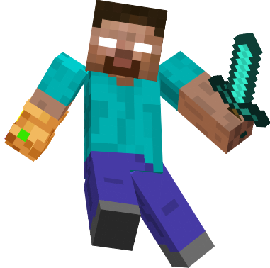 yet again, its me, herobrine, and i took my origonal skin but added an infinity gauntlet layer to the skin and combined the layers together, and now i have the infinity gauntlet and my herobrine powers (everything) wich makes me even stronger than befor, i used one for the right side so the infinity gauntlet is your combat arm, i was gonna make my infinity gauntlet or arm black but i decided not to, enjoy the skin :)